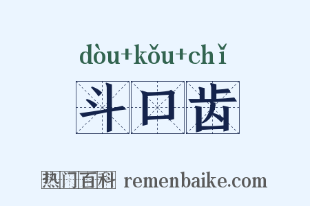 斗口齿是什么意思的图片